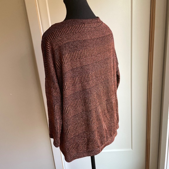Metallic Copper 3/4 Sleve Dressy Top - Picture 8 of 10
